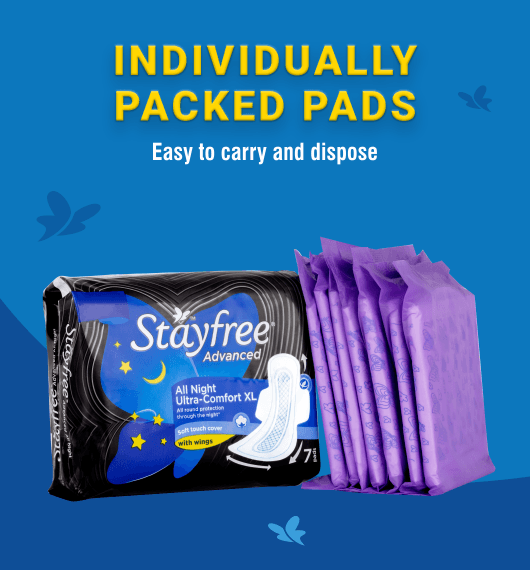 Buy Stayfree Advanced Ultra-Comfort with Wings - XL (14 Sanitary Pads)  Online