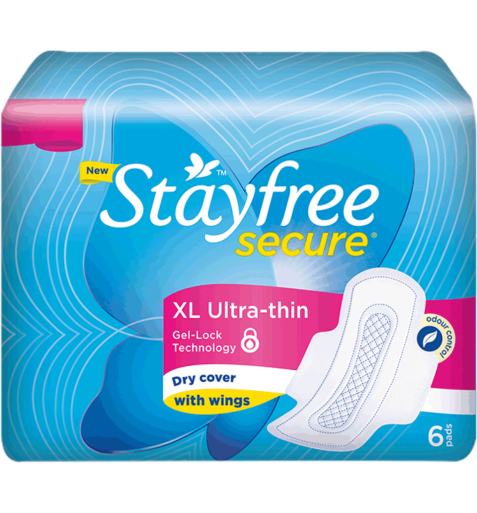 Stayfree Secure Cottony Extra Large with Wings 6 pads — Quick Pantry